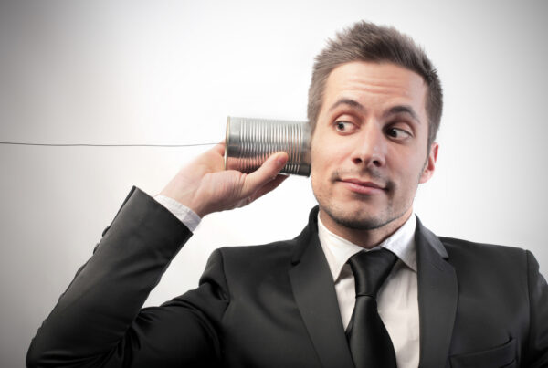 Man on a tin can phone call
