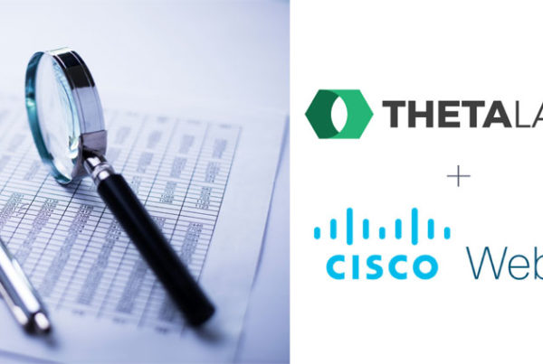 Theta Lake logo and Cisco Webex logo