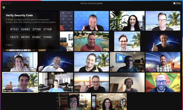 Verify security code on Zoom