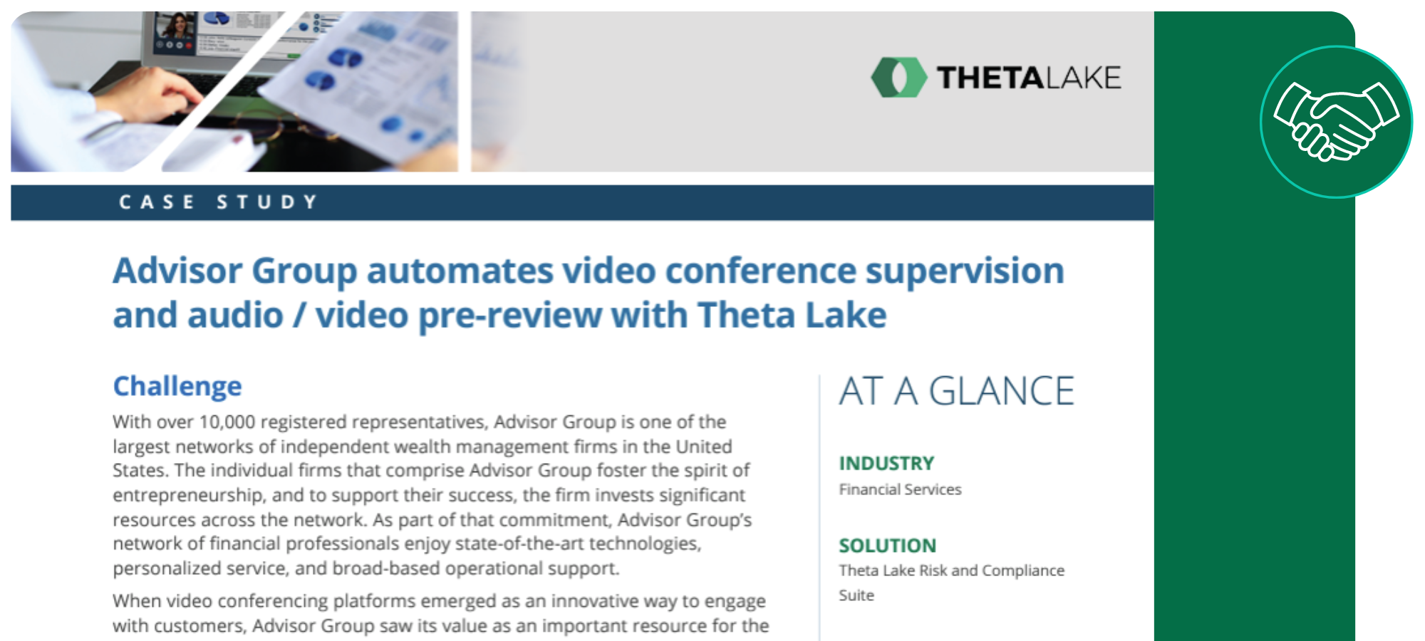 CaseStudy AdvisorGroup ThetaLake and Zoom 2023