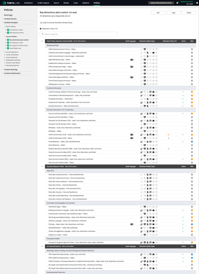 Content Policy Detections