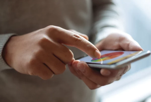 Hands holding an iphone