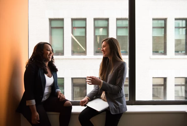 Two women having a conversation